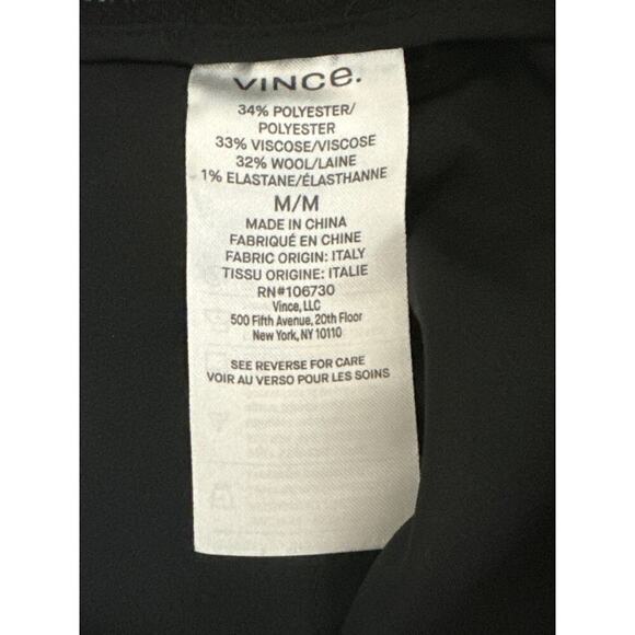 Vince. Womens Black Flannel Stripe Wool Blend Pants High Waisted Cropped Size M - Picture 11 of 14